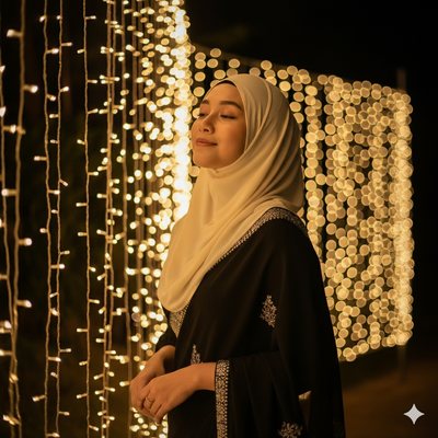 Fairy-light portrait, example result