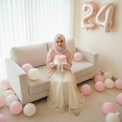 Pastel birthday shoot, example result