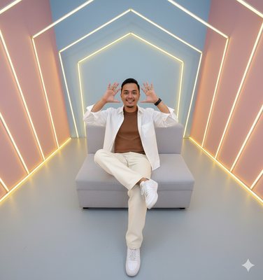 Neon frame studio, example result
