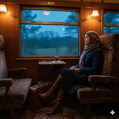 Vintage train window, example result