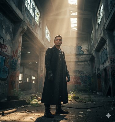Abandoned warehouse, example result