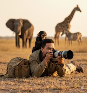 Safari wildlife photographer, example result