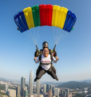 Skydive over KLCC, example result