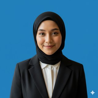 Formal job application photo, example result
